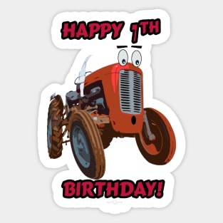 Happy 7th Birthday tractor design Sticker